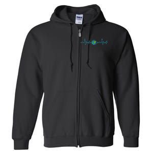 Earth Day Heartbeat Full Zip Hoodie