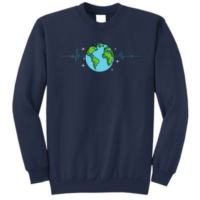 Earth Day Heartbeat Recycling Climate Change Sweatshirt