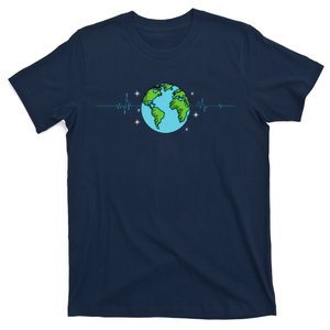 Earth Day Heartbeat Recycling Climate Change T-Shirt