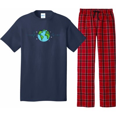 Earth Day Heartbeat Recycling Climate Change Pajama Set