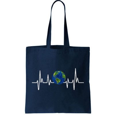 Earth Day Heartbeat Recycle Environment Women Tote Bag