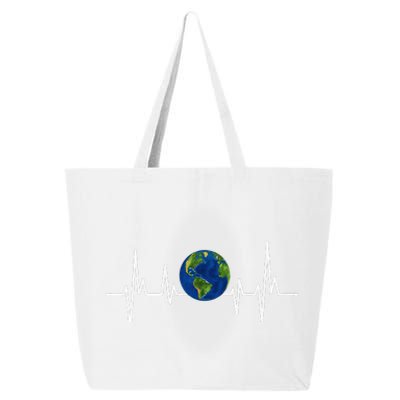 Earth Day Heartbeat Recycle Environment Women 25L Jumbo Tote