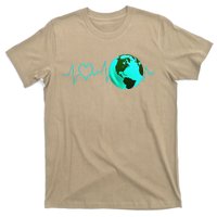 Earth Day Heartbeat Recycling Climate Change Activism Gift T-Shirt