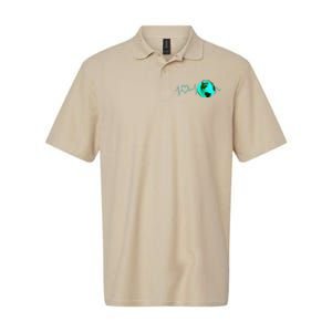 Earth Day Heartbeat Recycling Climate Change Activism Gift Softstyle Adult Sport Polo