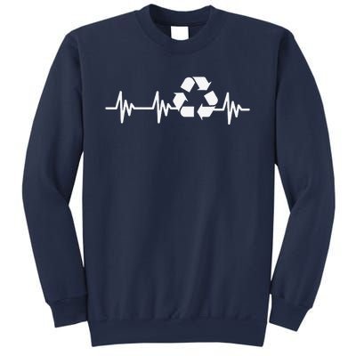 Earth Day Heartbeat Recycling Recycle For Women Sweatshirt