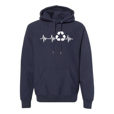 Earth Day Heartbeat Recycling Recycle For Women Premium Hoodie