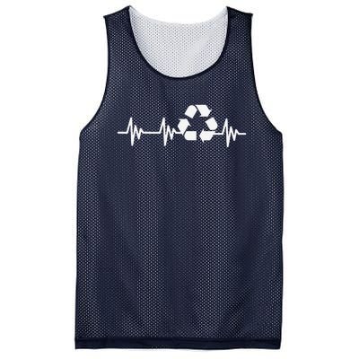 Earth Day Heartbeat Recycling Recycle For Women Mesh Reversible Basketball Jersey Tank