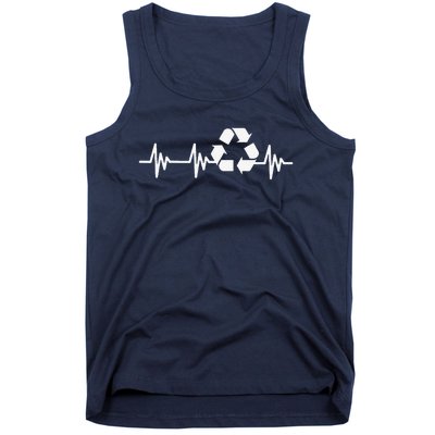 Earth Day Heartbeat Recycling Recycle For Women Tank Top