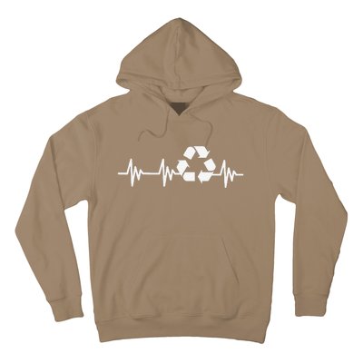 Earth Day Heartbeat Recycling Recycle For Women Hoodie