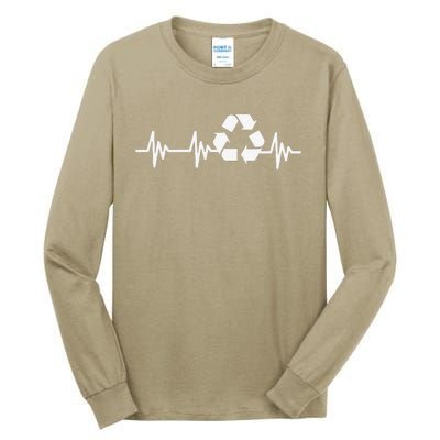 Earth Day Heartbeat Recycling Recycle For Women Tall Long Sleeve T-Shirt