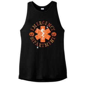 Emergency Department Halloween Emergency Room Nursing Nurse Ladies PosiCharge Tri-Blend Wicking Tank