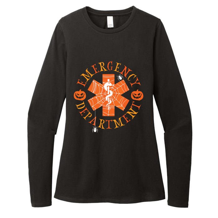 Emergency Department Halloween Emergency Room Nursing Nurse Womens CVC Long Sleeve Shirt