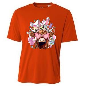 Easter Day Highland Cow Cooling Performance Crew T-Shirt