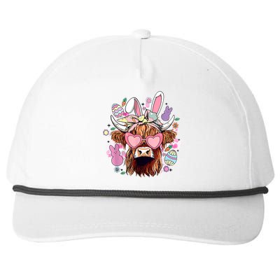 Easter Day Highland Cow Snapback Five-Panel Rope Hat