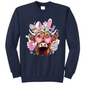 Easter Day Highland Cow Tall Sweatshirt