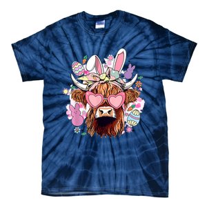 Easter Day Highland Cow Tie-Dye T-Shirt