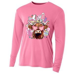 Easter Day Highland Cow Cooling Performance Long Sleeve Crew