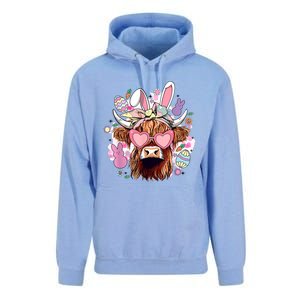 Easter Day Highland Cow Unisex Surf Hoodie