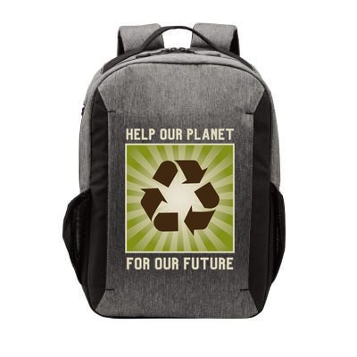 Earth Day Help Our Planet Future Reduce Reuse Recycle Logo Cute Gift Vector Backpack