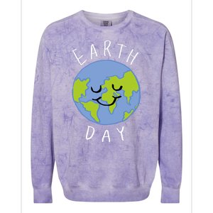 Earth Day Happy Planet Colorblast Crewneck Sweatshirt