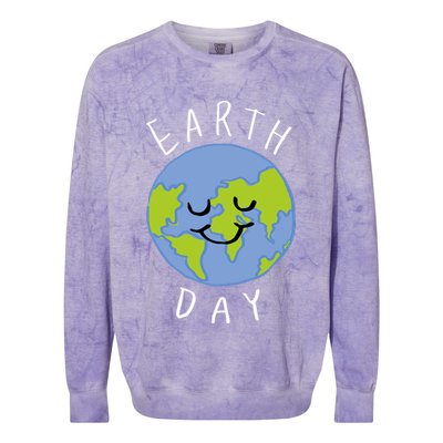 Earth Day Happy Planet Colorblast Crewneck Sweatshirt