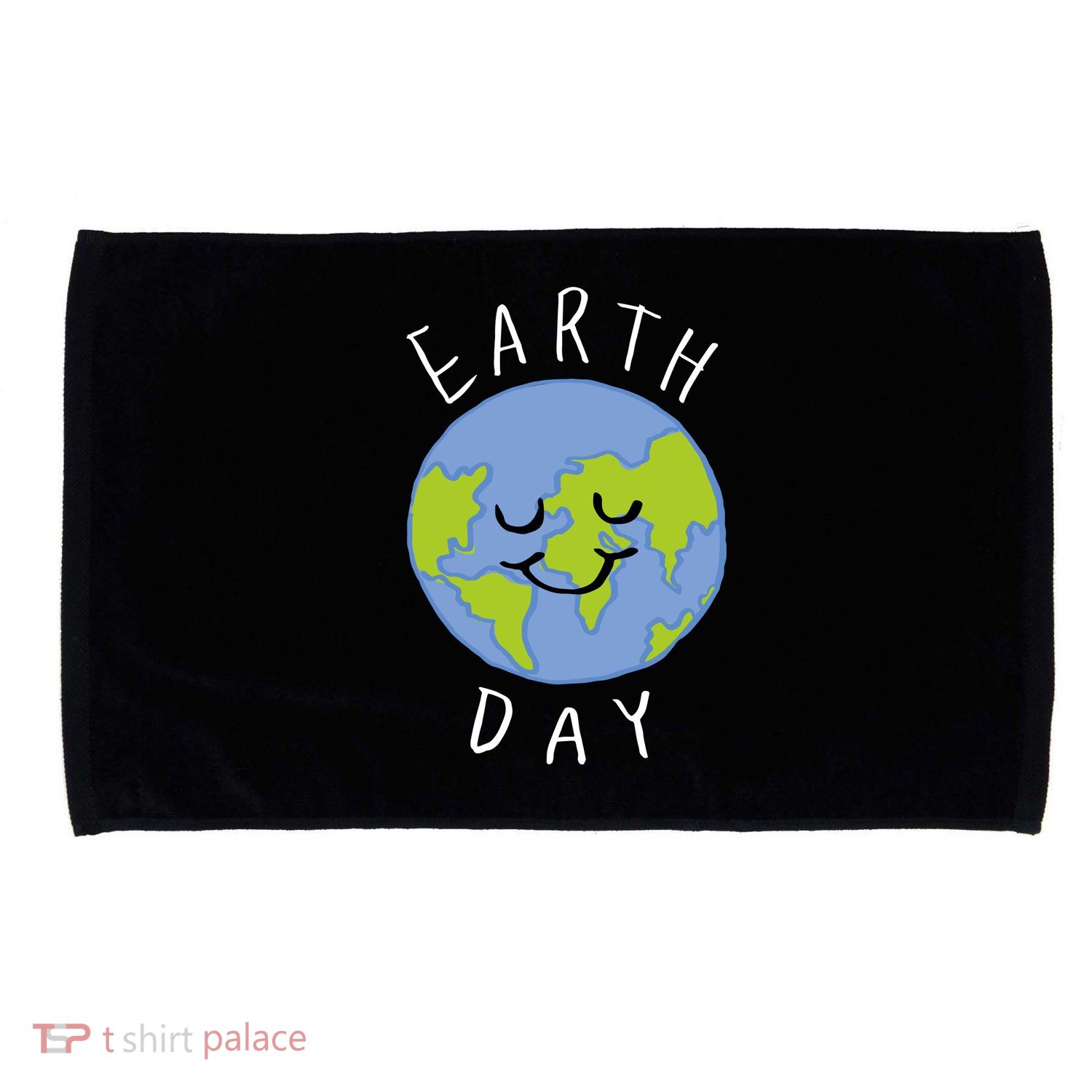 Earth Day Happy Planet Microfiber Hand Towel