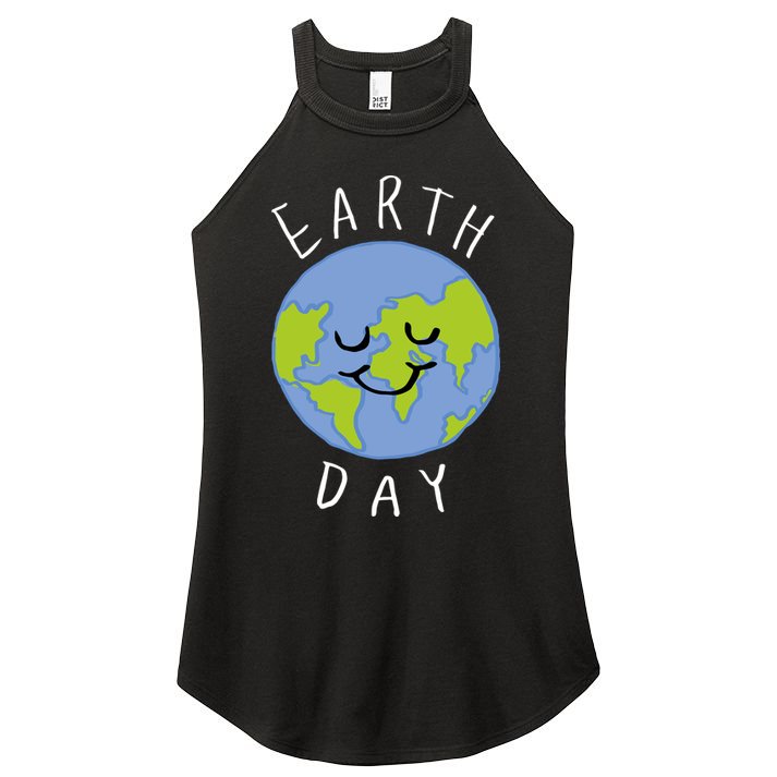 Earth Day Happy Planet Women's Perfect Tri Rocker Tank