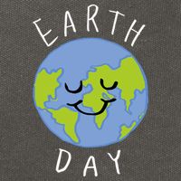 Earth Day Happy Planet Cotton Canvas Backpack