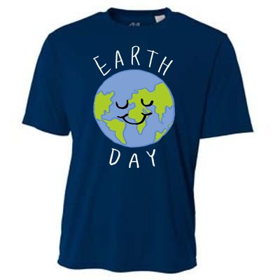 Earth Day Happy Planet Cooling Performance Crew T-Shirt