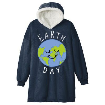 Earth Day Happy Planet Hooded Wearable Blanket