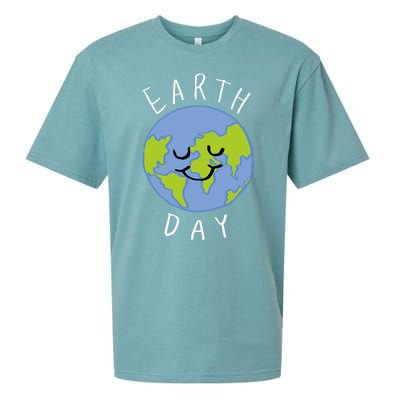 Earth Day Happy Planet Sueded Cloud Jersey T-Shirt