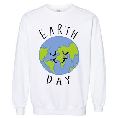 Earth Day Happy Planet Garment-Dyed Sweatshirt