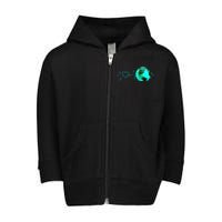 Earth Day Heartbeat Recycling Climate Change Activism Gift Toddler Zip Fleece Hoodie