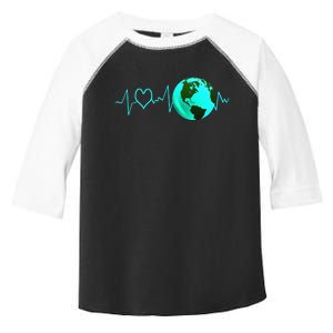 Earth Day Heartbeat Recycling Climate Change Activism Gift Toddler Fine Jersey T-Shirt