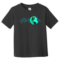 Earth Day Heartbeat Recycling Climate Change Activism Gift Toddler T-Shirt