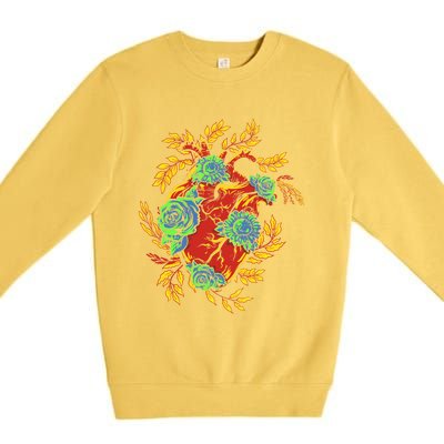 Earth Day Half Nature Half Heart Gift Premium Crewneck Sweatshirt