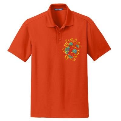 Earth Day Half Nature Half Heart Gift Dry Zone Grid Polo