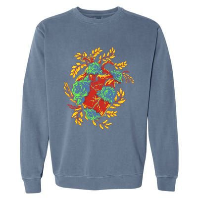 Earth Day Half Nature Half Heart Gift Garment-Dyed Sweatshirt