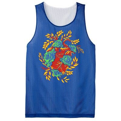 Earth Day Half Nature Half Heart Gift Mesh Reversible Basketball Jersey Tank