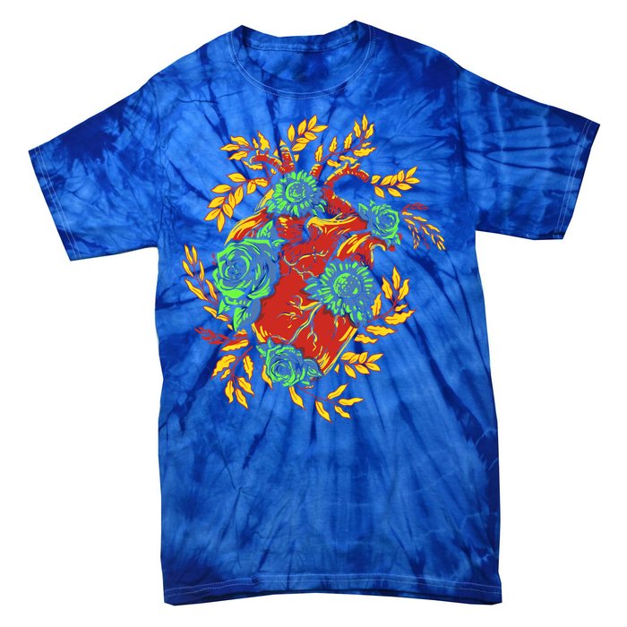 Earth Day Half Nature Half Heart Gift Tie-Dye T-Shirt