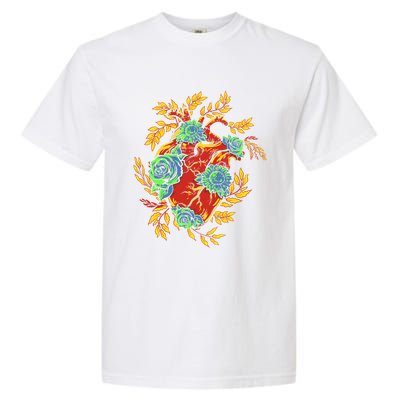 Earth Day Half Nature Half Heart Gift Garment-Dyed Heavyweight T-Shirt