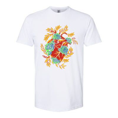 Earth Day Half Nature Half Heart Gift Softstyle CVC T-Shirt