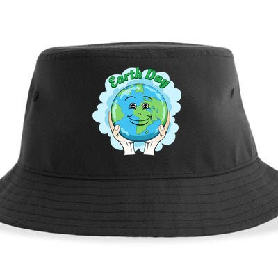 Earth Day Happy Globe Sustainable Bucket Hat