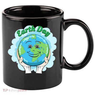 Earth Day Happy Globe 11oz C Handle Ceramic Mug