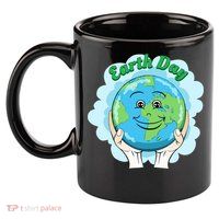 Earth Day Happy Globe 11oz C Handle Ceramic Mug