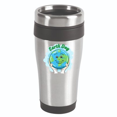 Earth Day Happy Globe 16oz Travel Tumbler