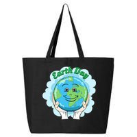 Earth Day Happy Globe 25L Jumbo Tote