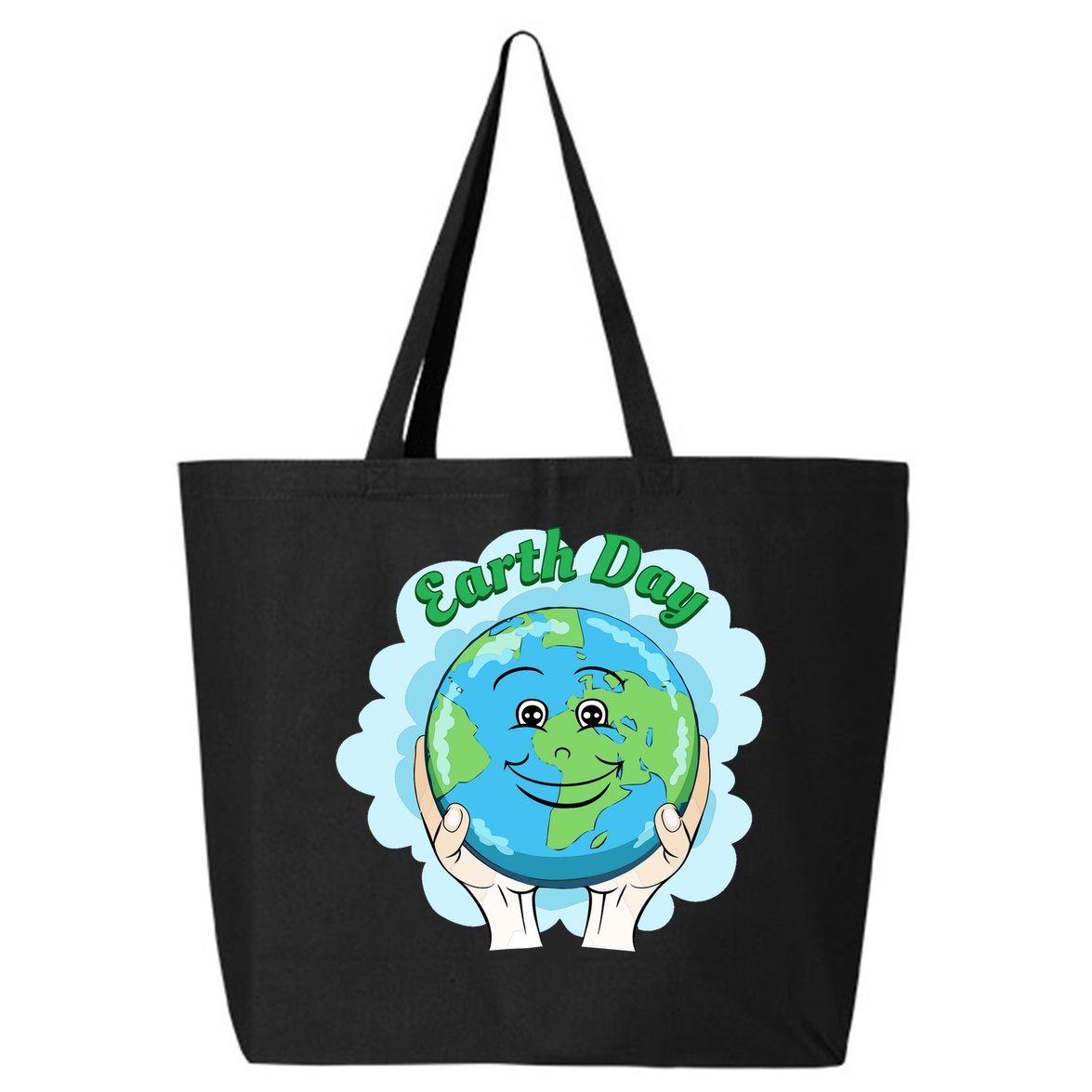 Earth Day Happy Globe 25L Jumbo Tote