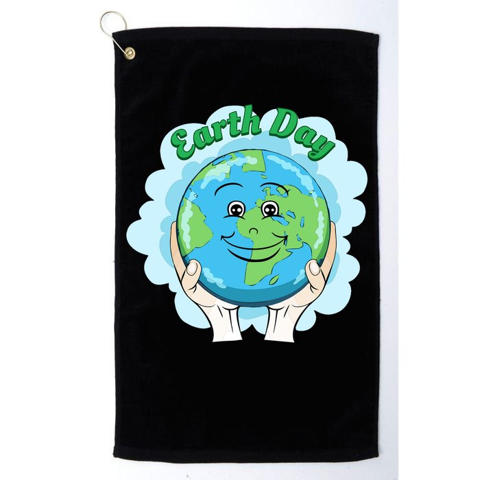 Earth Day Happy Globe Golf Towel