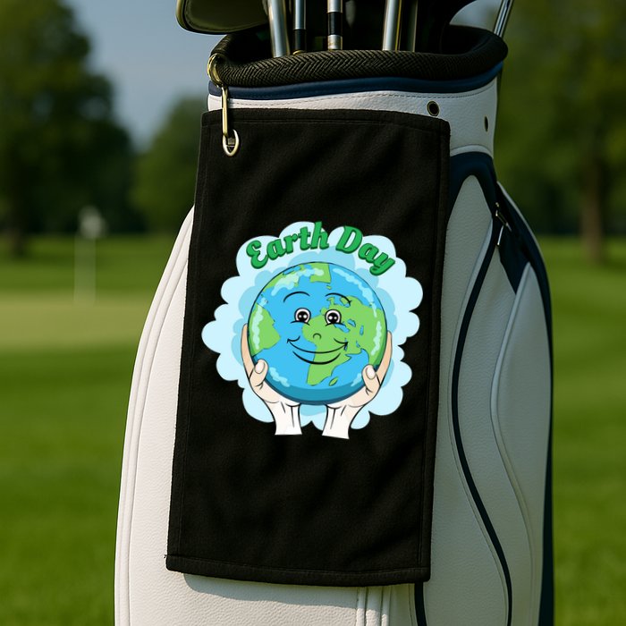 Earth Day Happy Globe Golf Towel